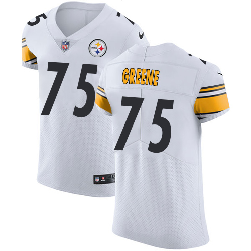 Nike Steelers #75 Joe Greene White Men's Stitched NFL Vapor Untouchable Elite Jersey - Click Image to Close